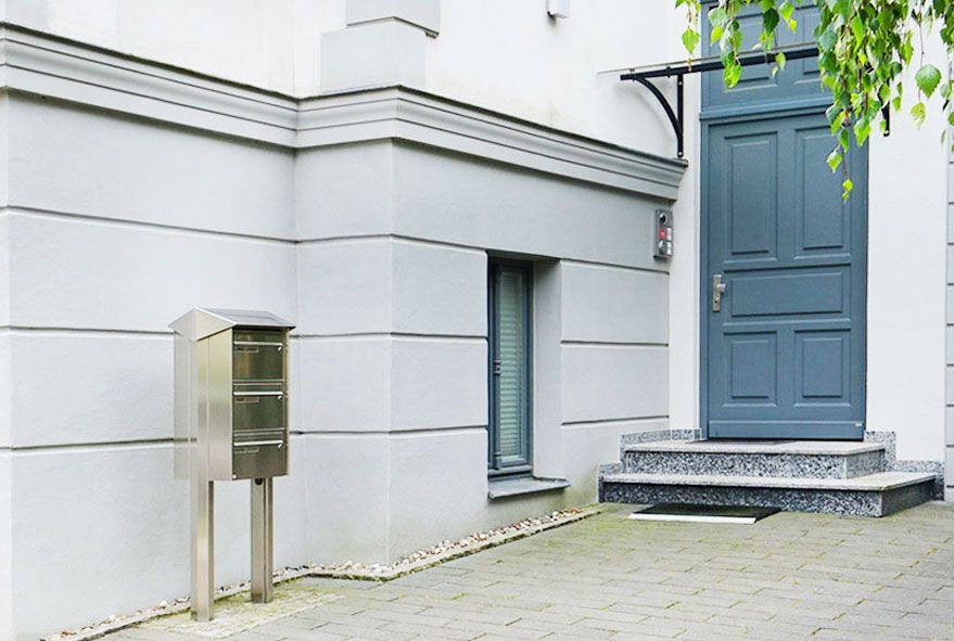 Für lange Lebensdauer massive Edelstahlbriefkastenanlage verwenden
